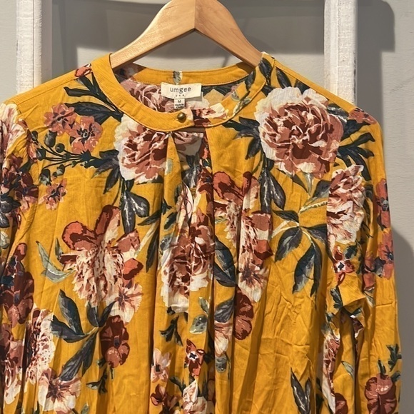 UMGEE marigold floral boho trapeze dress nwt size medium - Picture 5 of 9